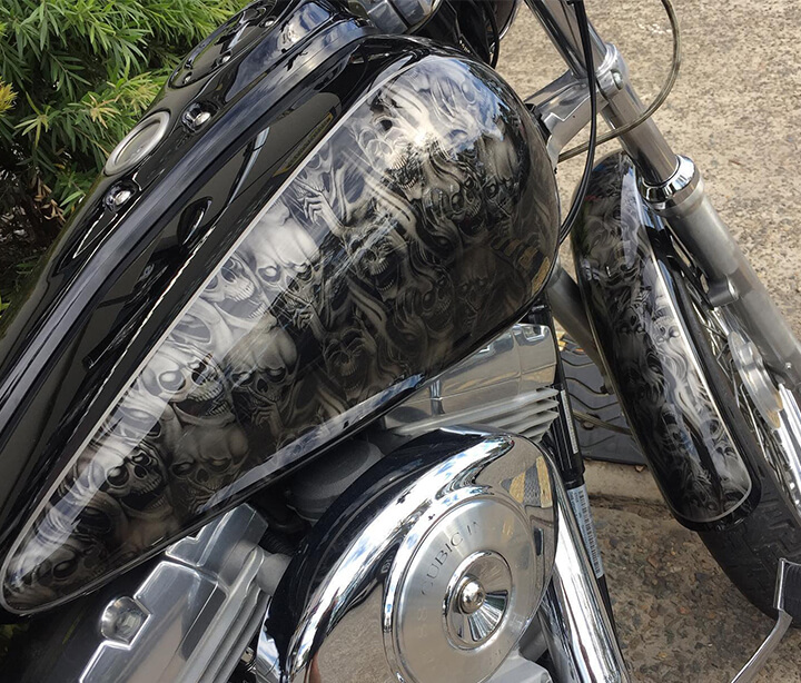 Hydro Dipping on motorcycle parts