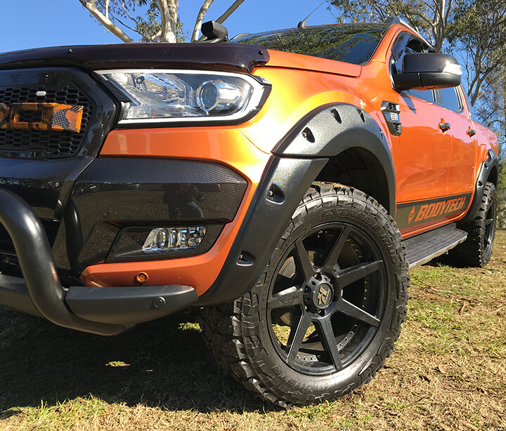 Hydro dipping services in Sydney on orange Ford Ranger