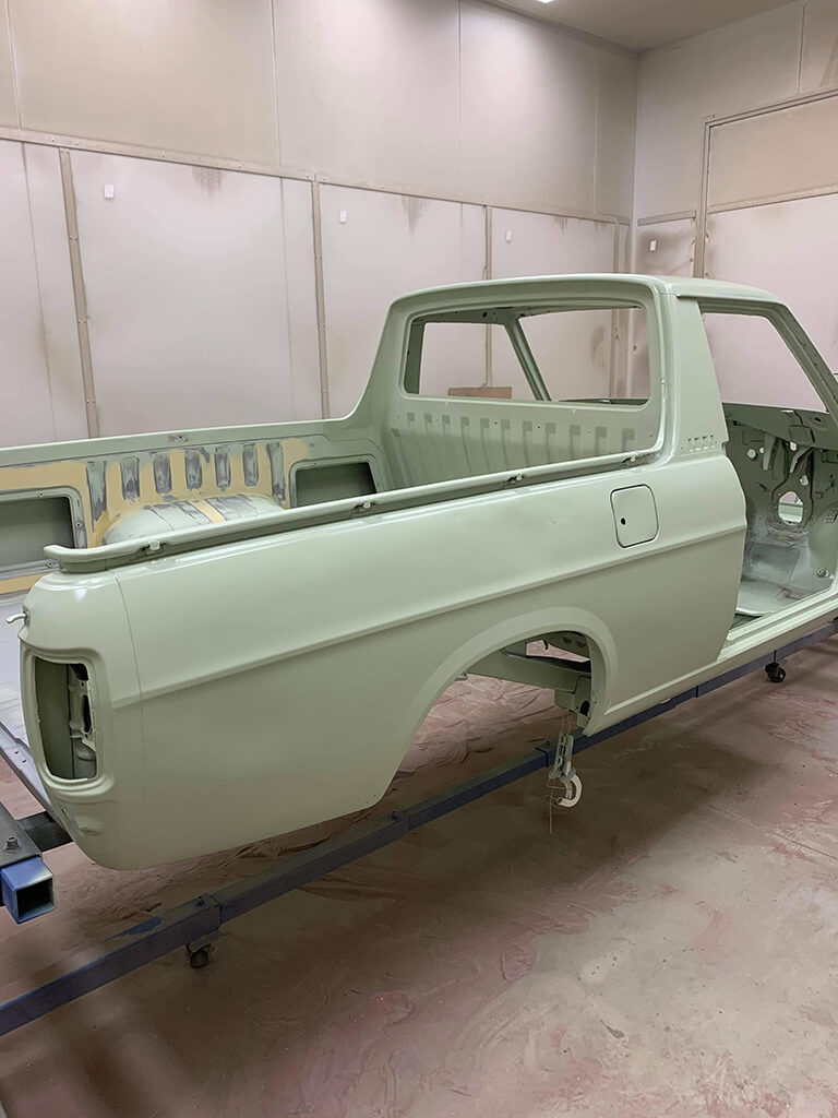 Car restoration of ute with sand blasting services in Sydney