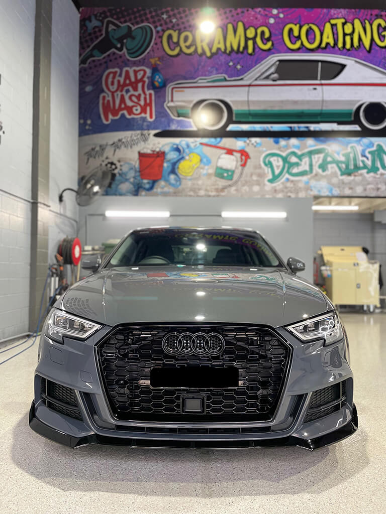 Spray Painting Audi Gray