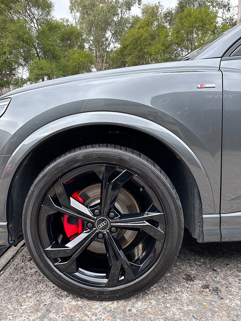 Powder Coating Audi Black Rim 1